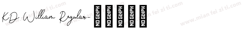 KD William Regular字体转换